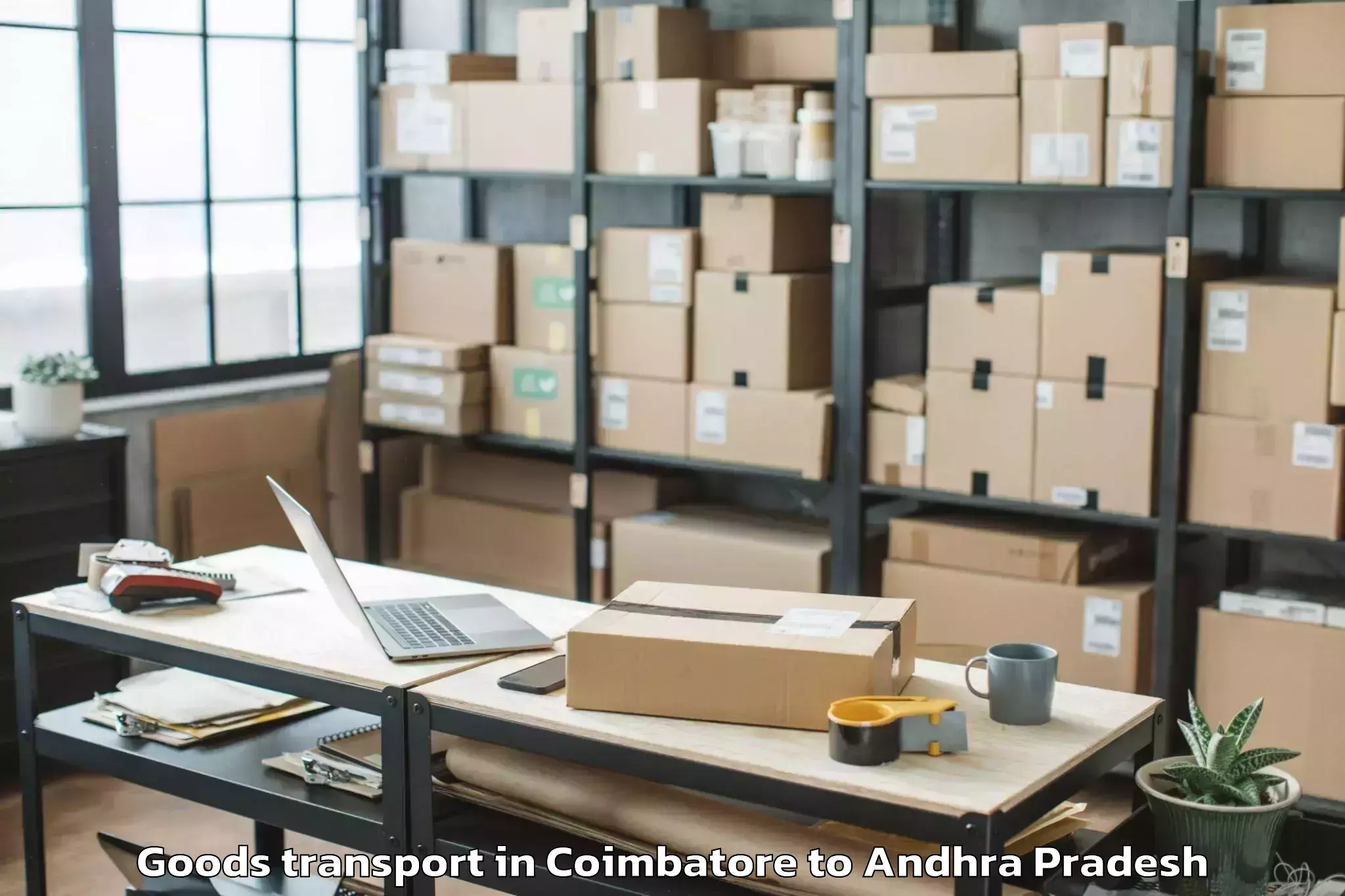 Discover Coimbatore to Achanta Goods Transport